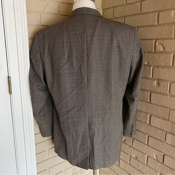 Ralph Lauren Wool Houndstooth 2 Button Blazer Sport Jacket Suit Coat Mens 44 R - Picture 4 of 13